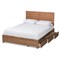Baxton Studio Lisa Modern Ash Walnut Brown Finished Wood Full Size 3-Drawer Storage Bed 175-9425-9620-Zoro - alternate 9